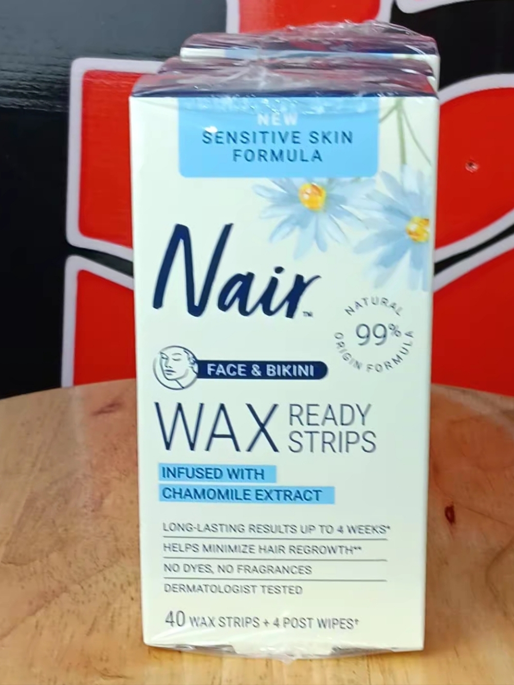 3pk For $5 Nair Wax Ready Strips - Face & Bikini, Chamomile (Light Cream) - Picture 8 of 8